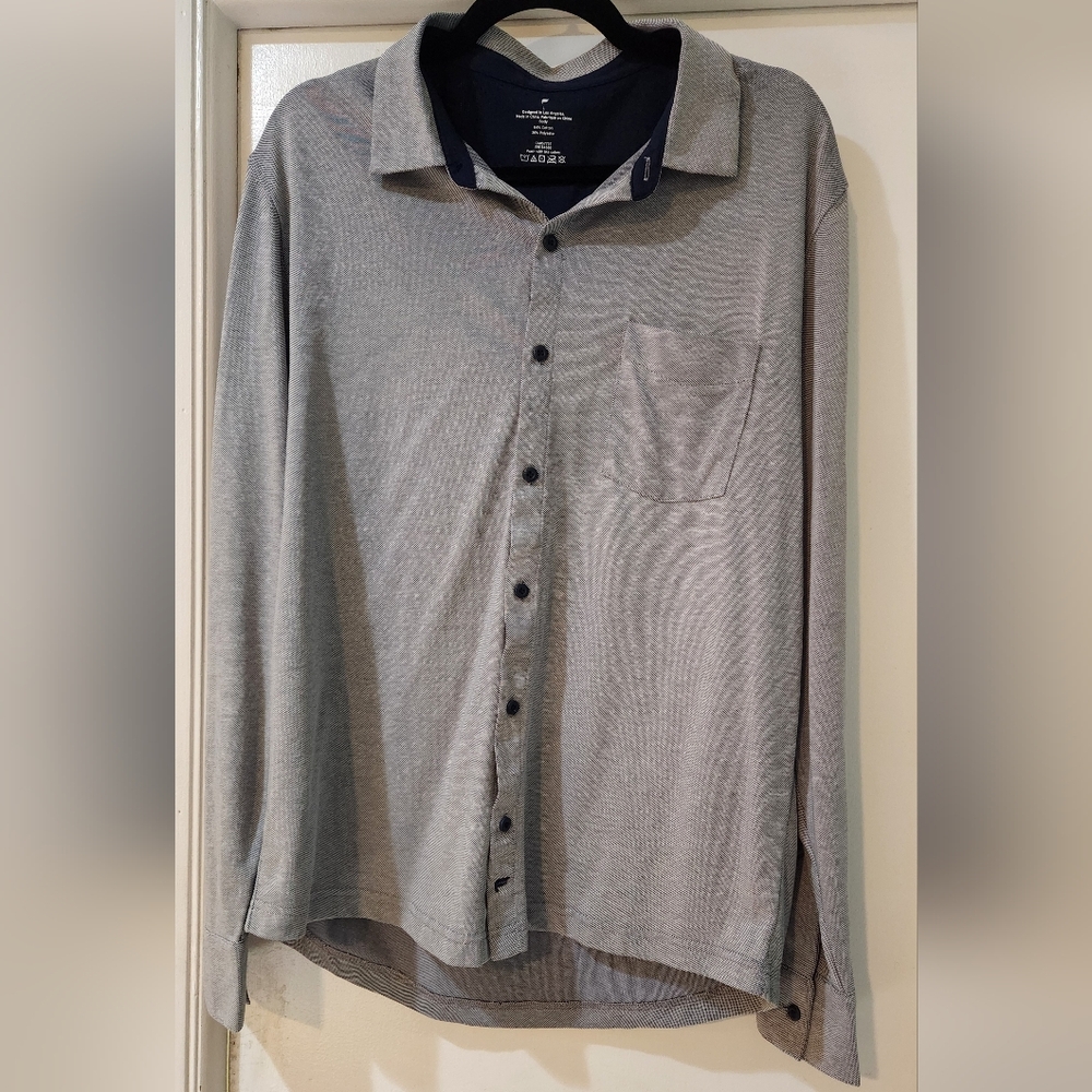 Men's Fabletics The Dash Long Sleeve Button Up, Size L